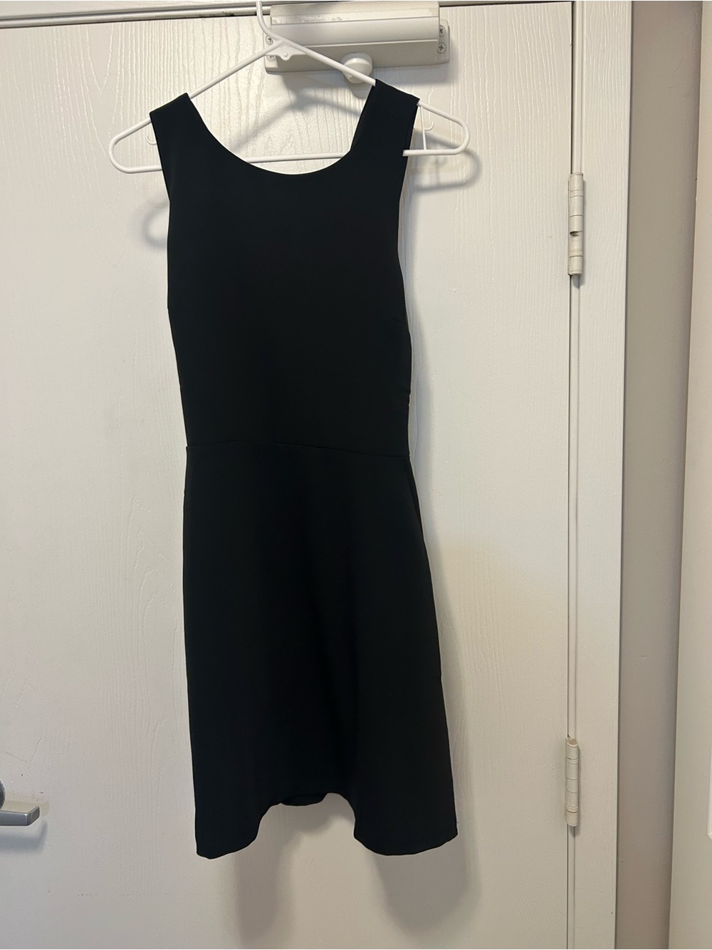 Black Sleeveless A-Line Dress with Pockets